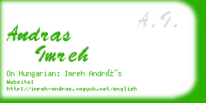 andras imreh business card